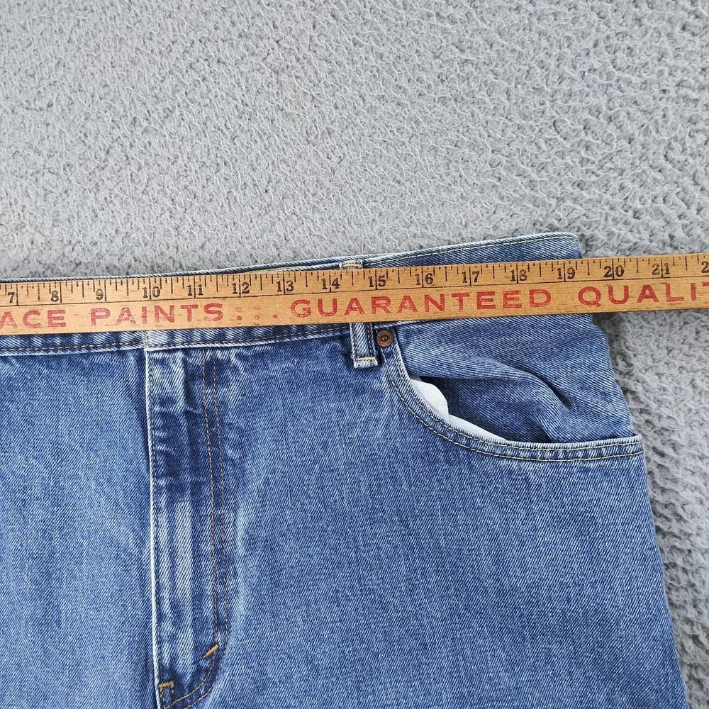 Levis 517 Jeans Mens 40x30 Blue Denim Bootcut Zip Fly High Rise Distressed